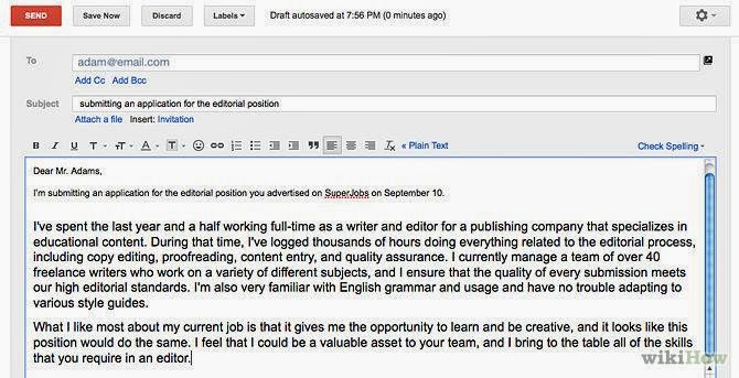 English email how to write